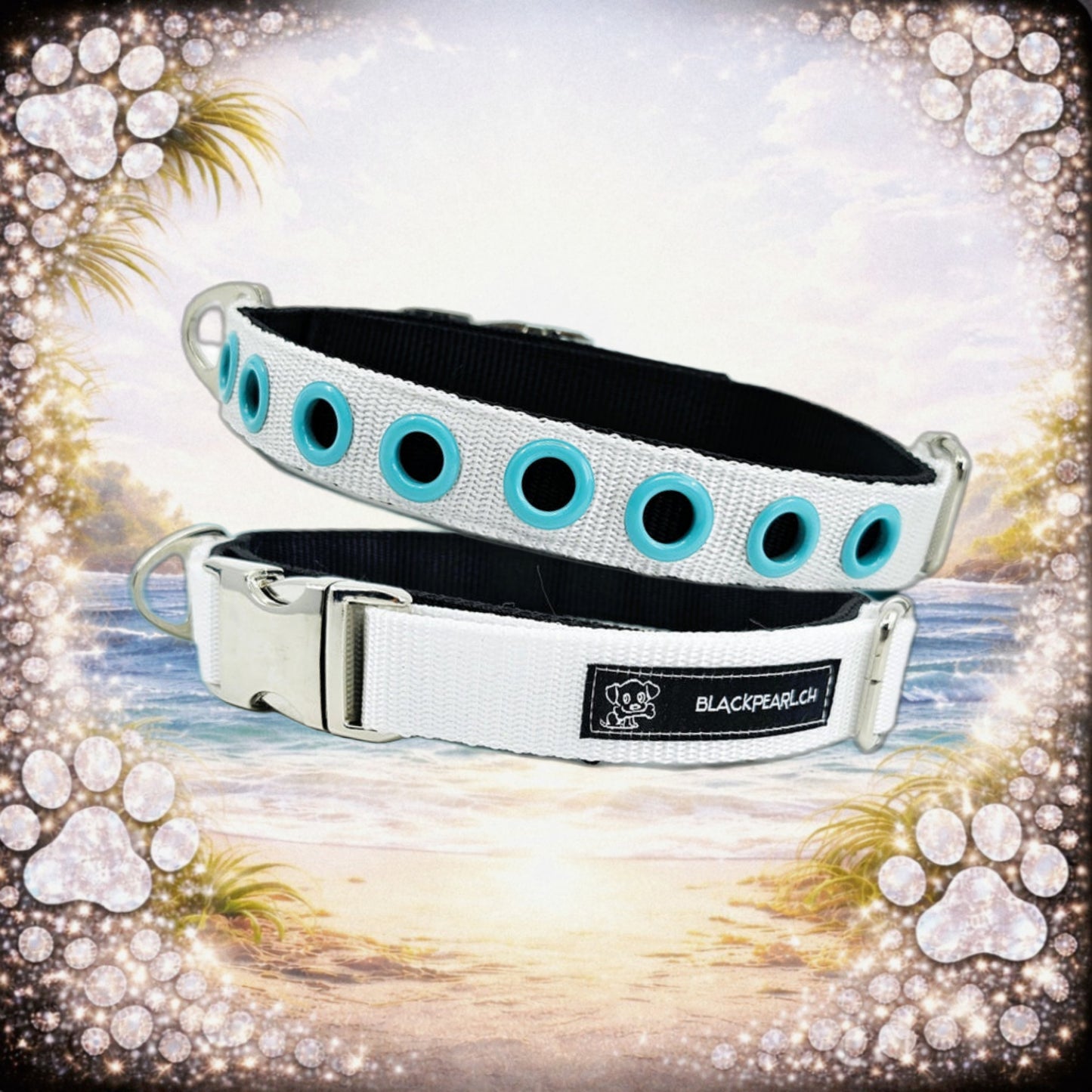 HALSBAND - Loop it ⚪🔵⚫44-53 cm