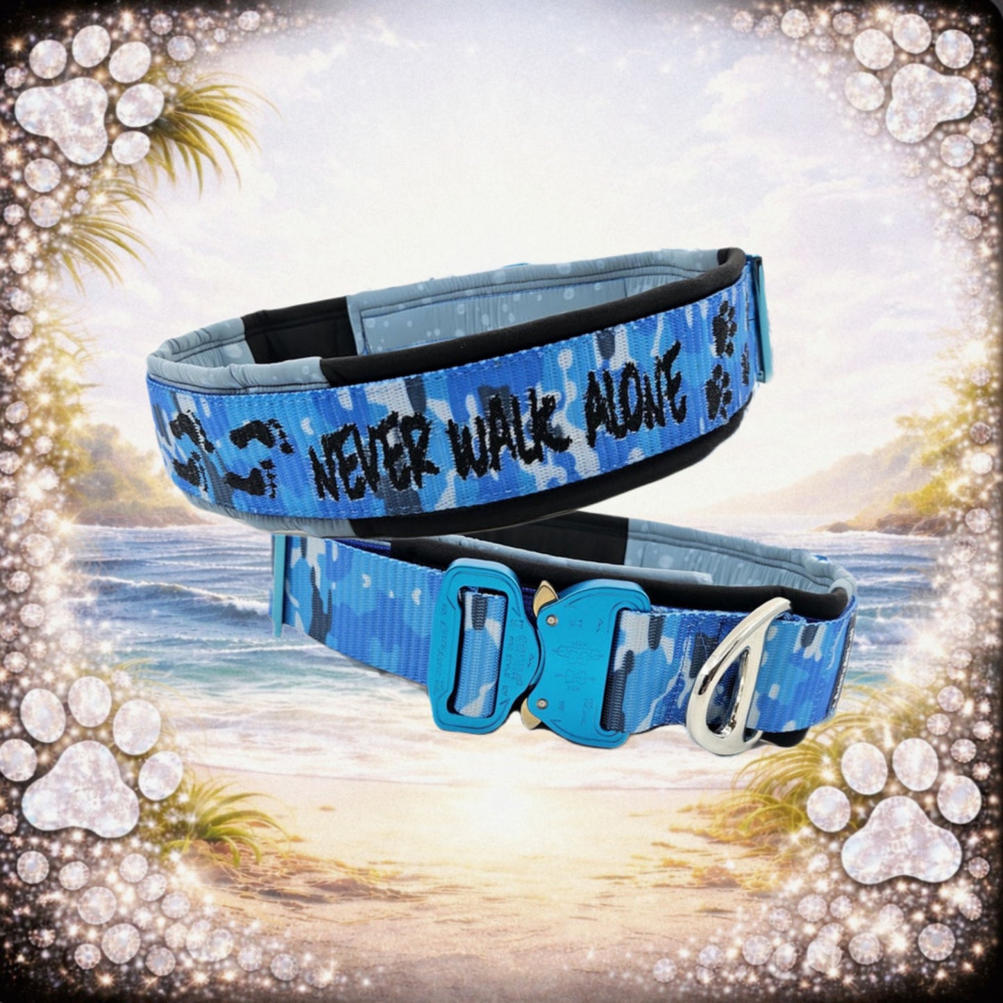 HALSBAND - NEVER WALK ALONE 🐾💙 50–56 cm