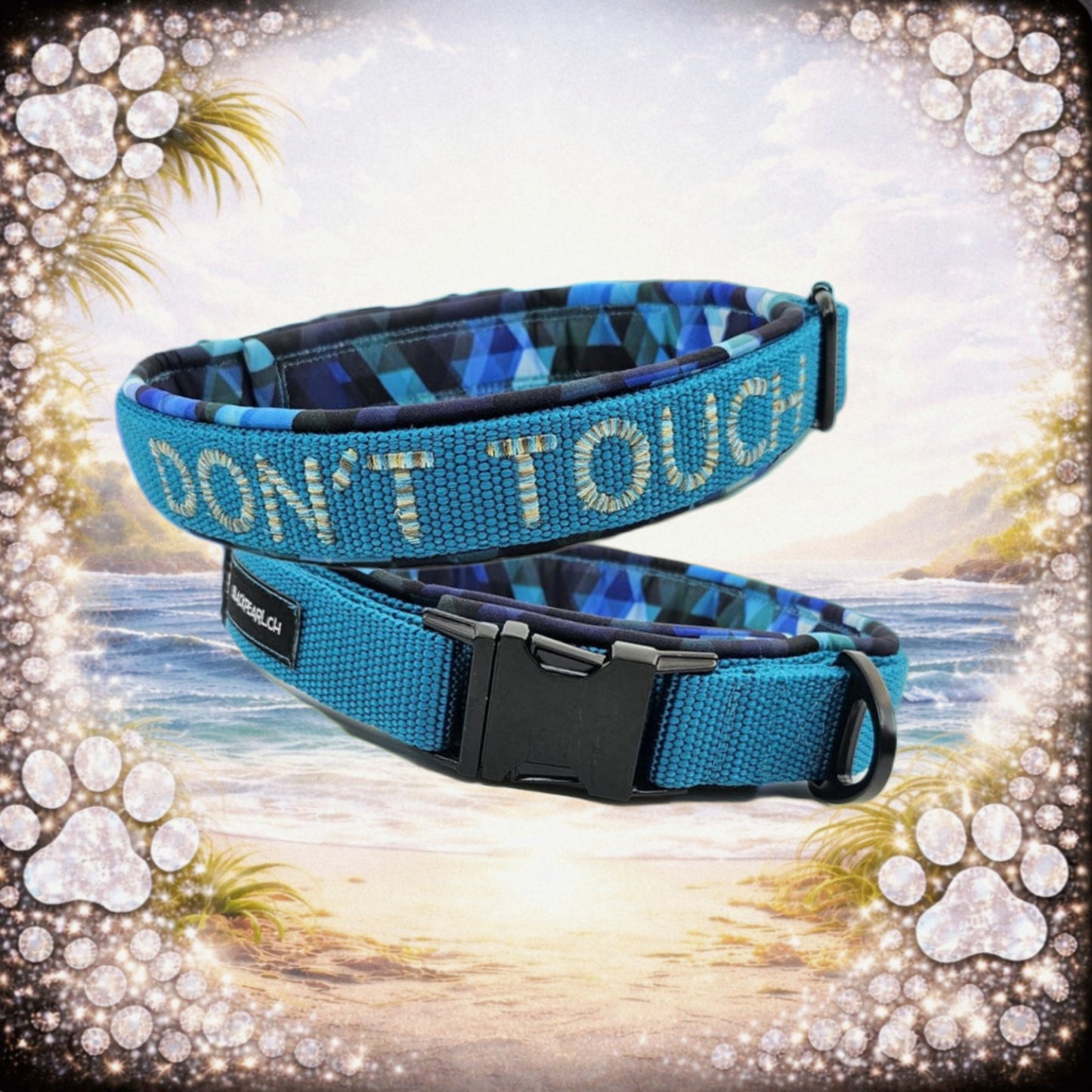 HALSBAND - MAGIC BLUE „DON’T TOUCH“ 🔵❌ 39–45 cm