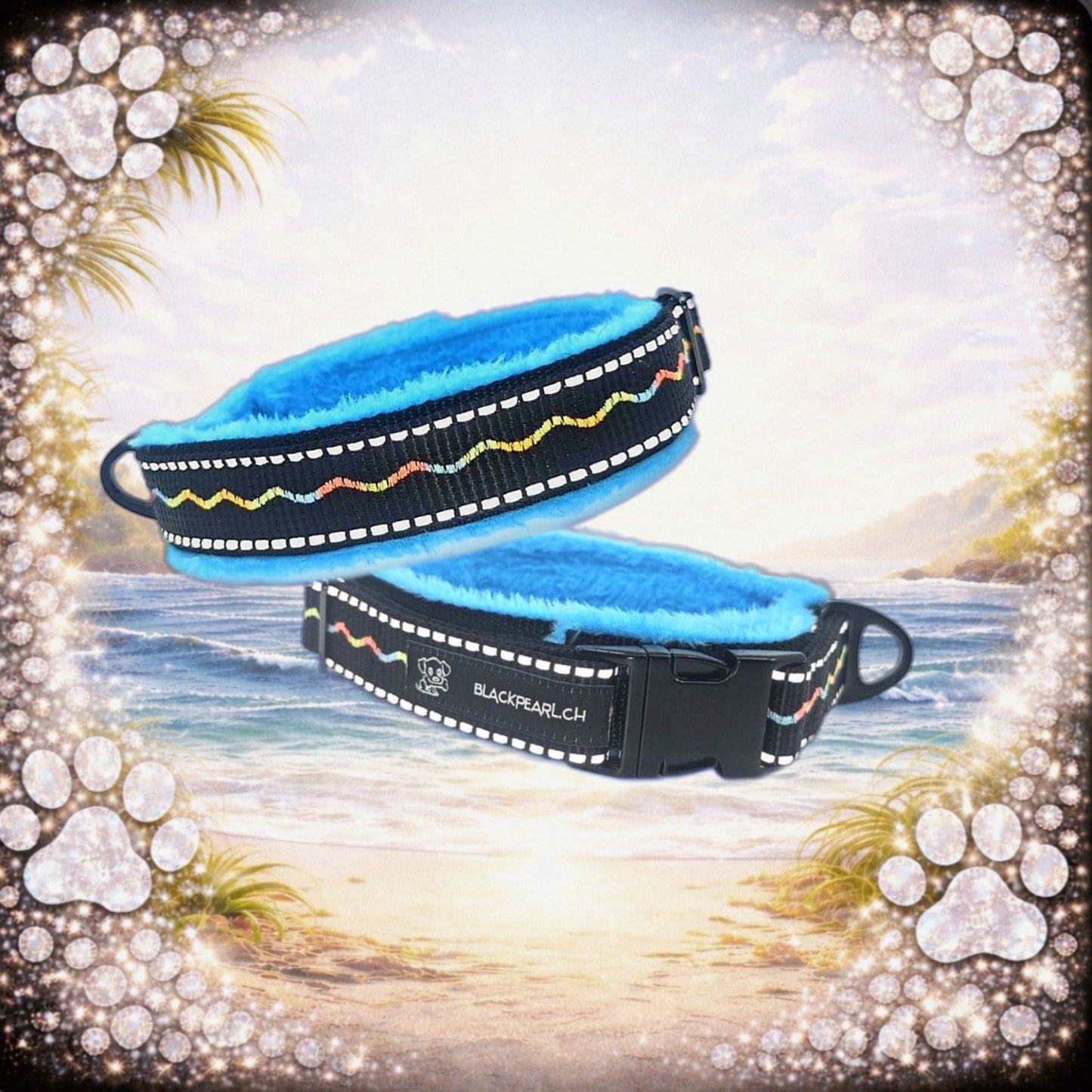HALSBAND - BLUE FLASH ⚡💙 32–42 cm