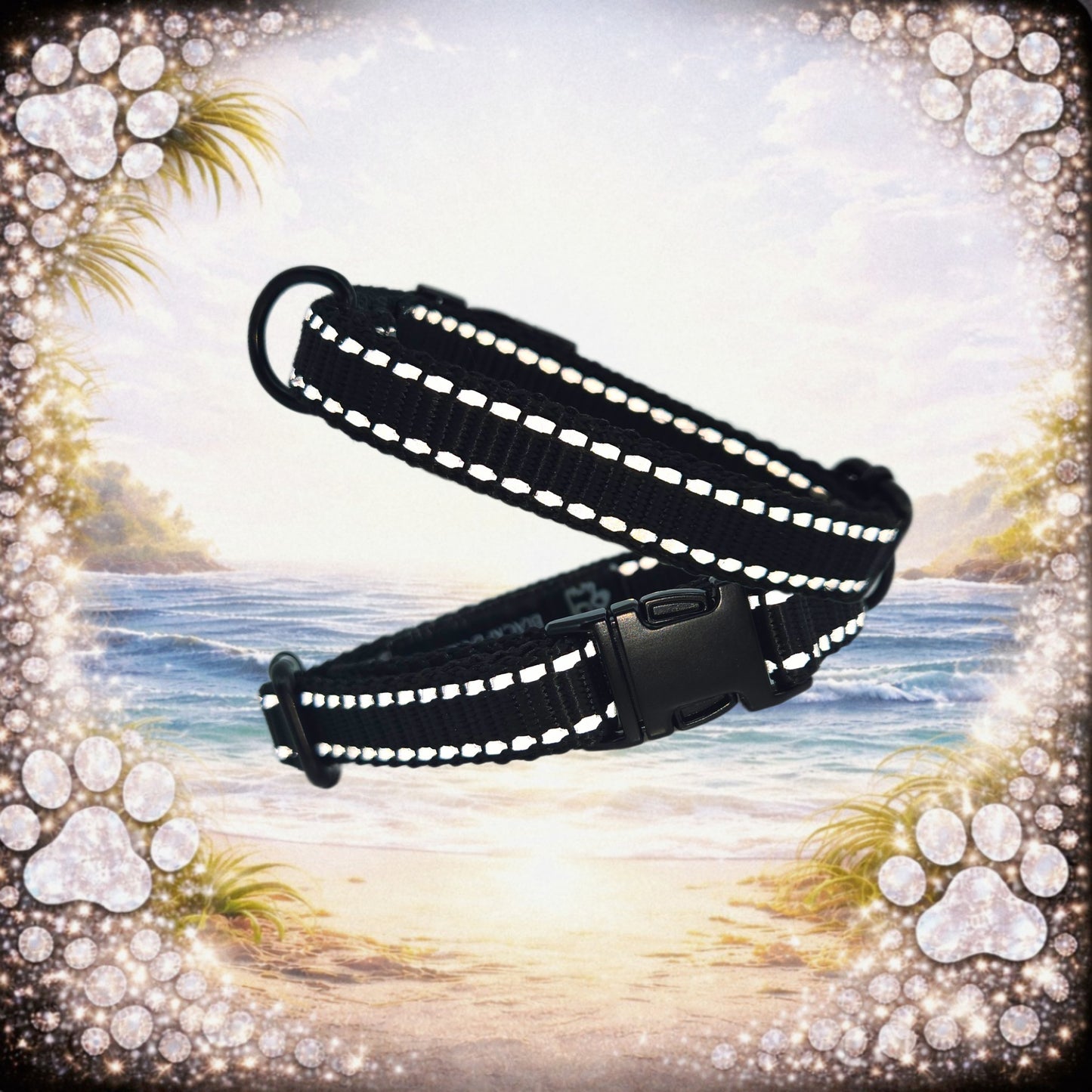 HALSBAND - Black Reflekt 🖤🩶👀