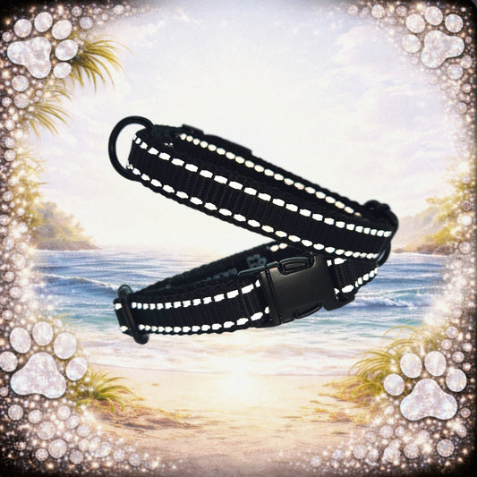 HALSBAND - Black Reflekt 🖤🩶👀