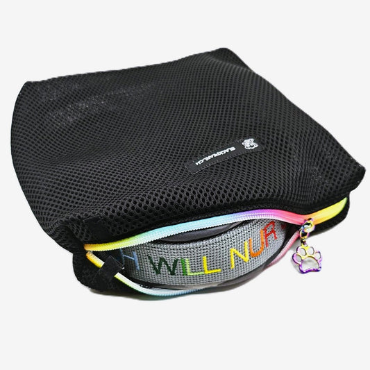 WASCHBEUTEL (AUFBEWAHRUNG) - pastel rainbow zipper