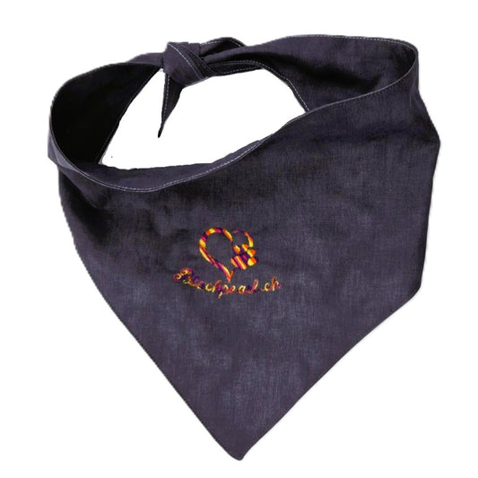 Halstuch - Grey Heart 🖤🐾 42-50 cm