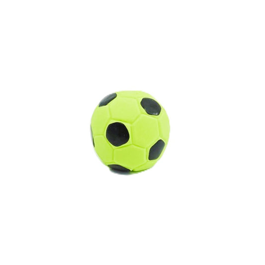 HUNDESPIELZEUG 🔊 - Mini-Fussball aus Latex – grün/Schwarz, Ø 5 cm ⚽