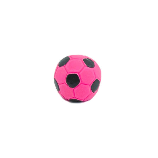HUNDESPIELZEUG 🔊 - Mini-Fussball aus Latex – pink/Schwarz, Ø 5 cm ⚽