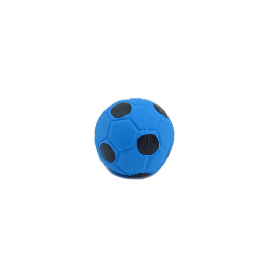HUNDESPIELZEUG 🔊 - Mini-Fussball aus Latex – blau/Schwarz, Ø 5 cm ⚽