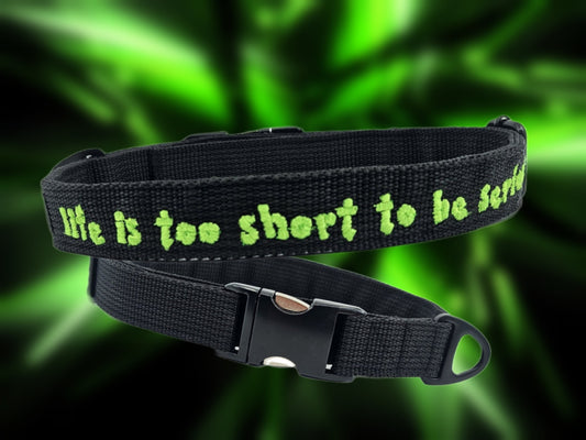 HALSBAND - Life is too short to be serious 💚 47-52  CM