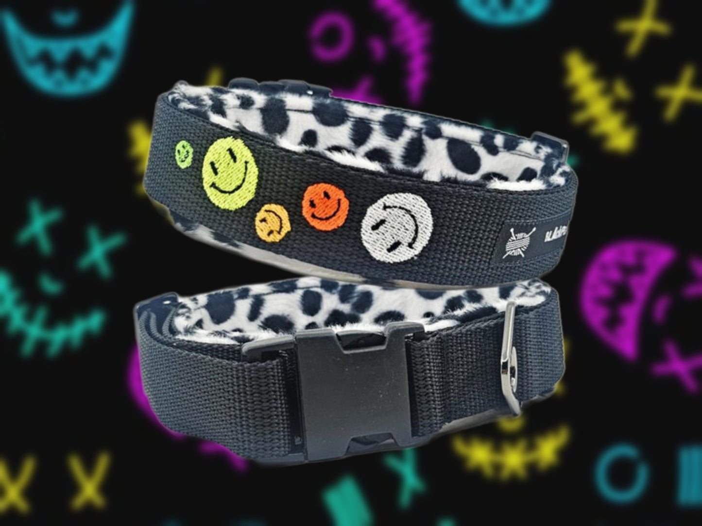 HALSBAND - COLORFUL SMILES 😎🐾 36–40 cm