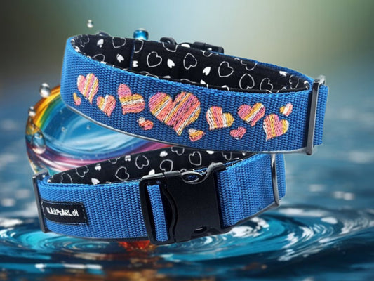 HALSBAND - BLUE HEART 💙🐾 34–41 cm