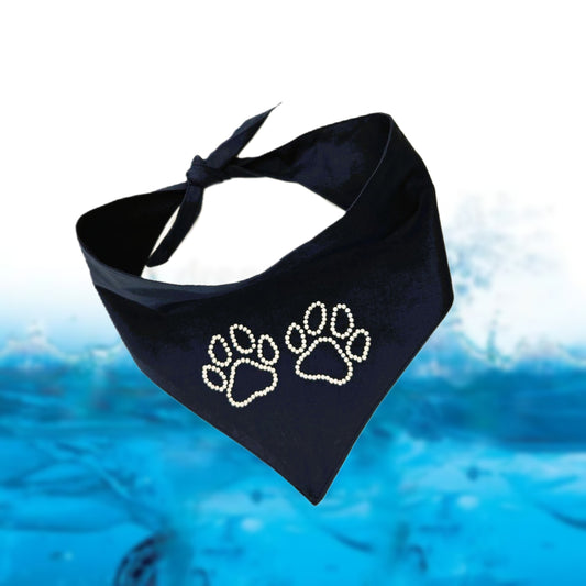 Halstuch - Blue Paw Glam🐾 48-61 cm