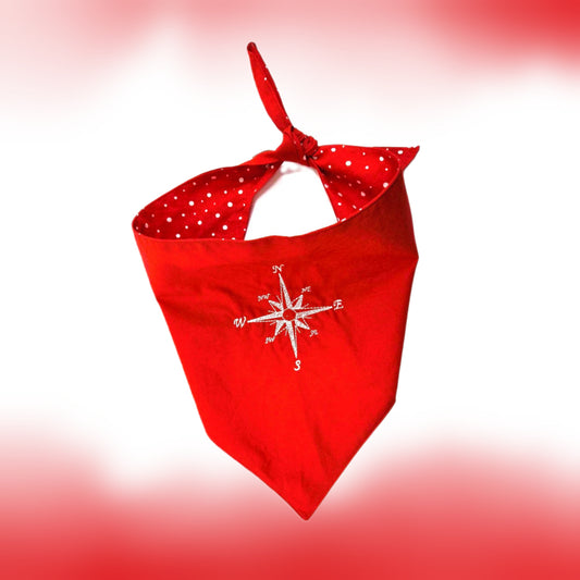 Halstuch - Red Compass 🧭 46-57 cm