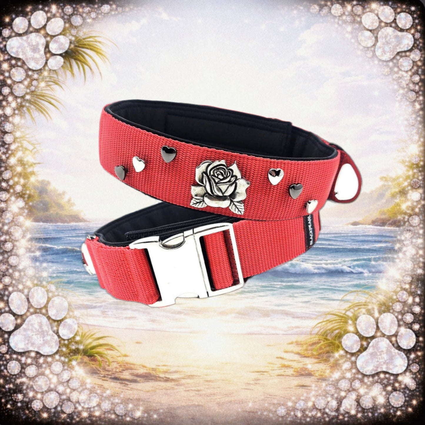 HALSBAND NACH WUNSCH MIT NIETEN/CONCHOS