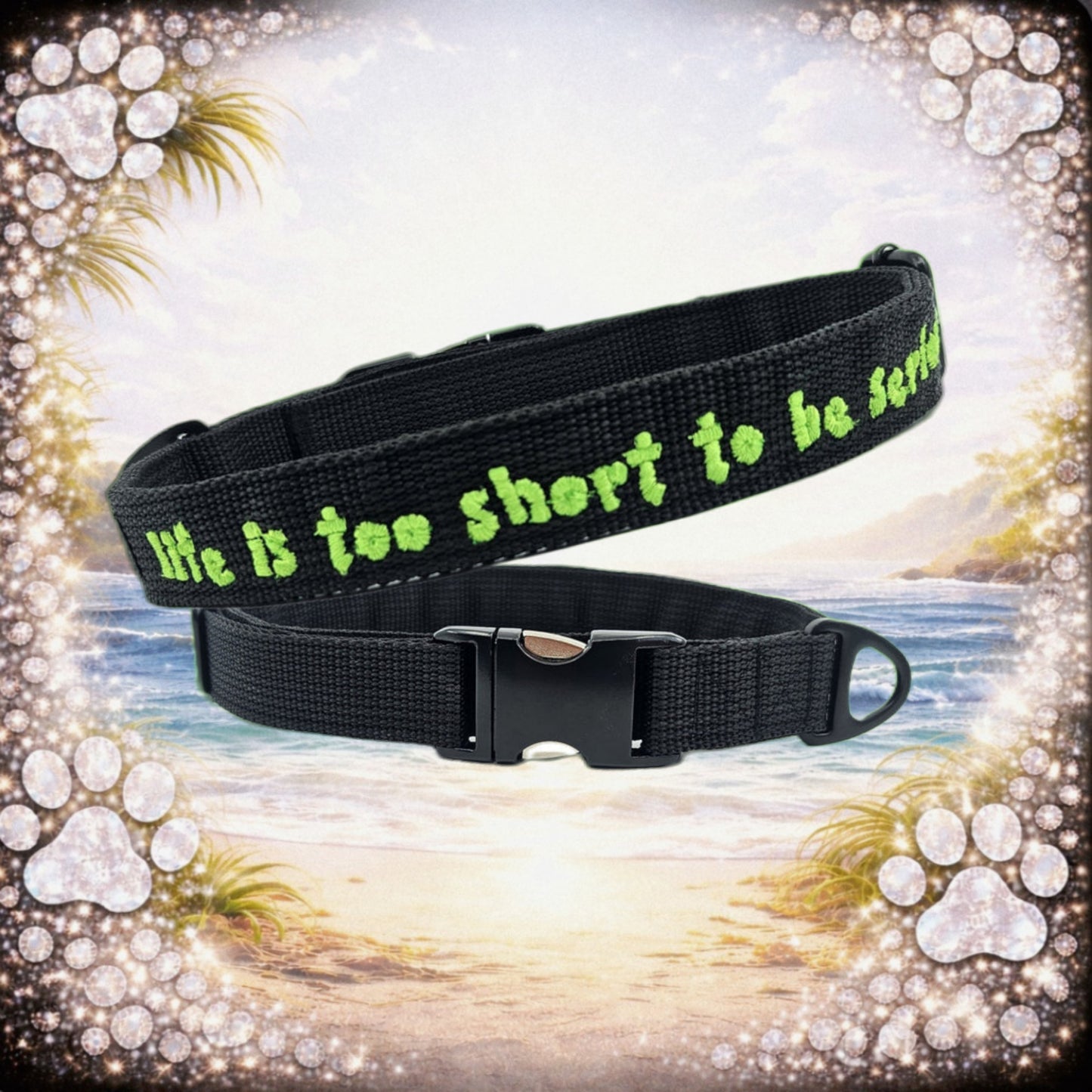 HALSBAND - Life is too short to be serious 💚 47-52  CM