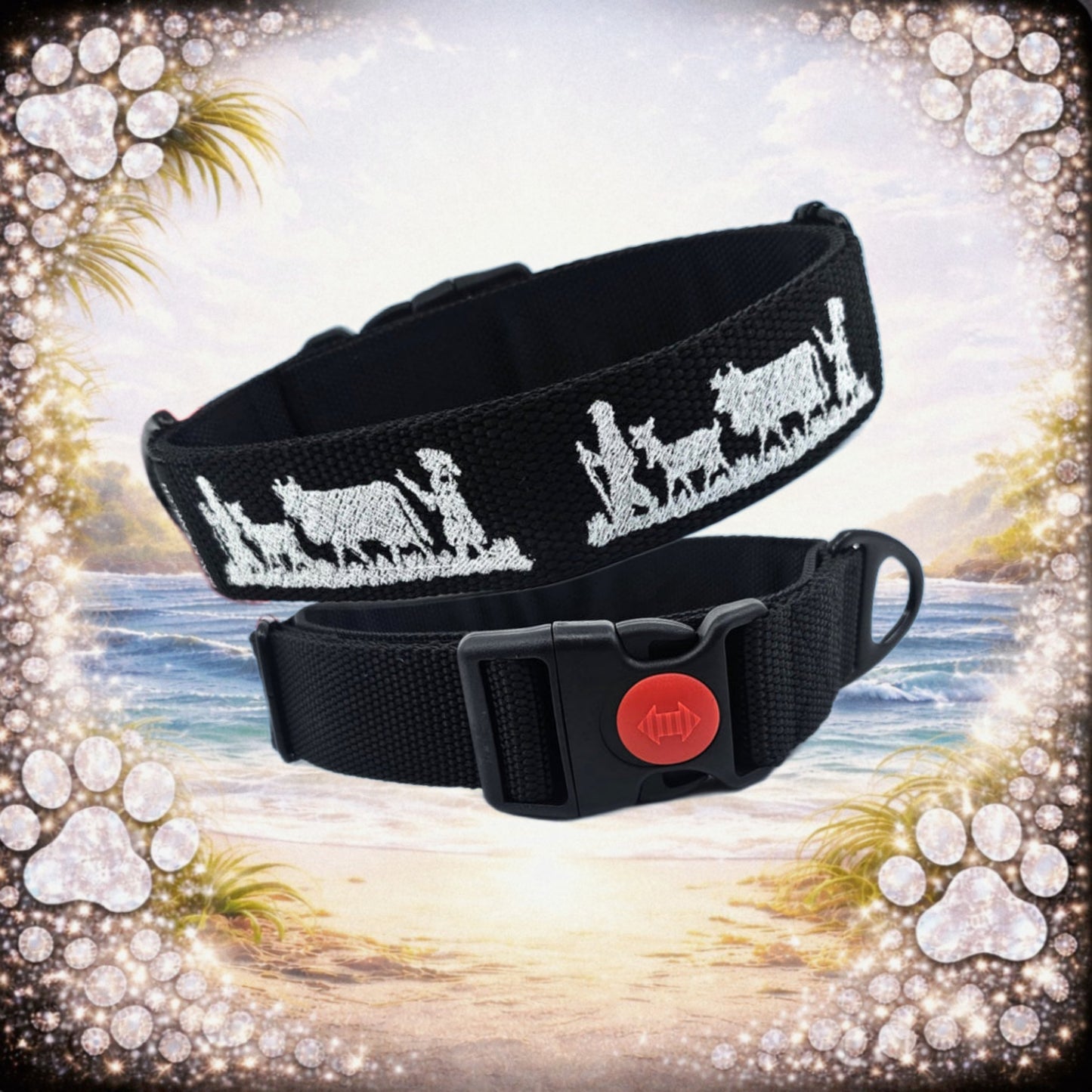 HALSBAND - ALPENLIEBE 🖤🦴 45 - 52 cm