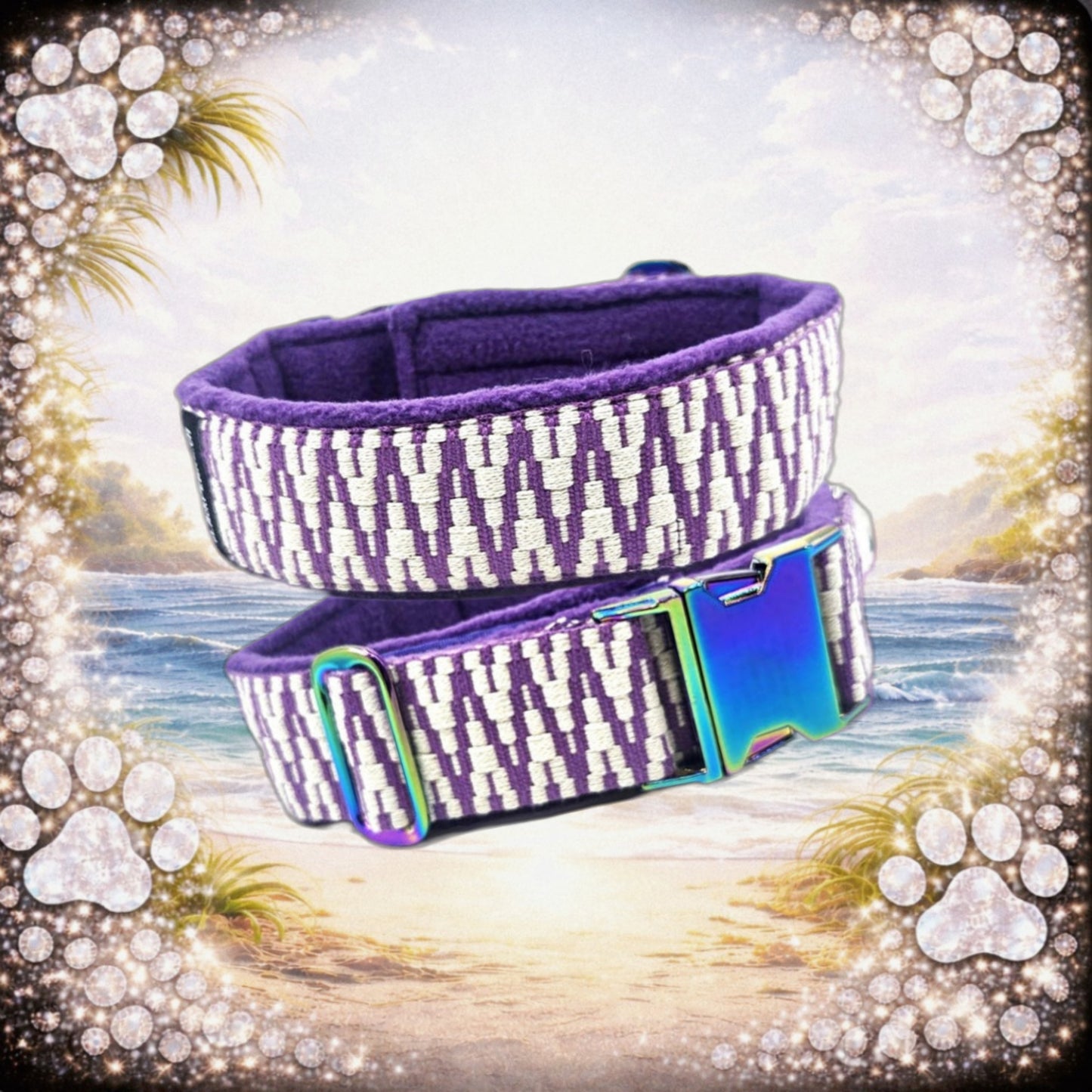 HALSBAND -  Velvet Beat 🐶💜 31 - 36 cm