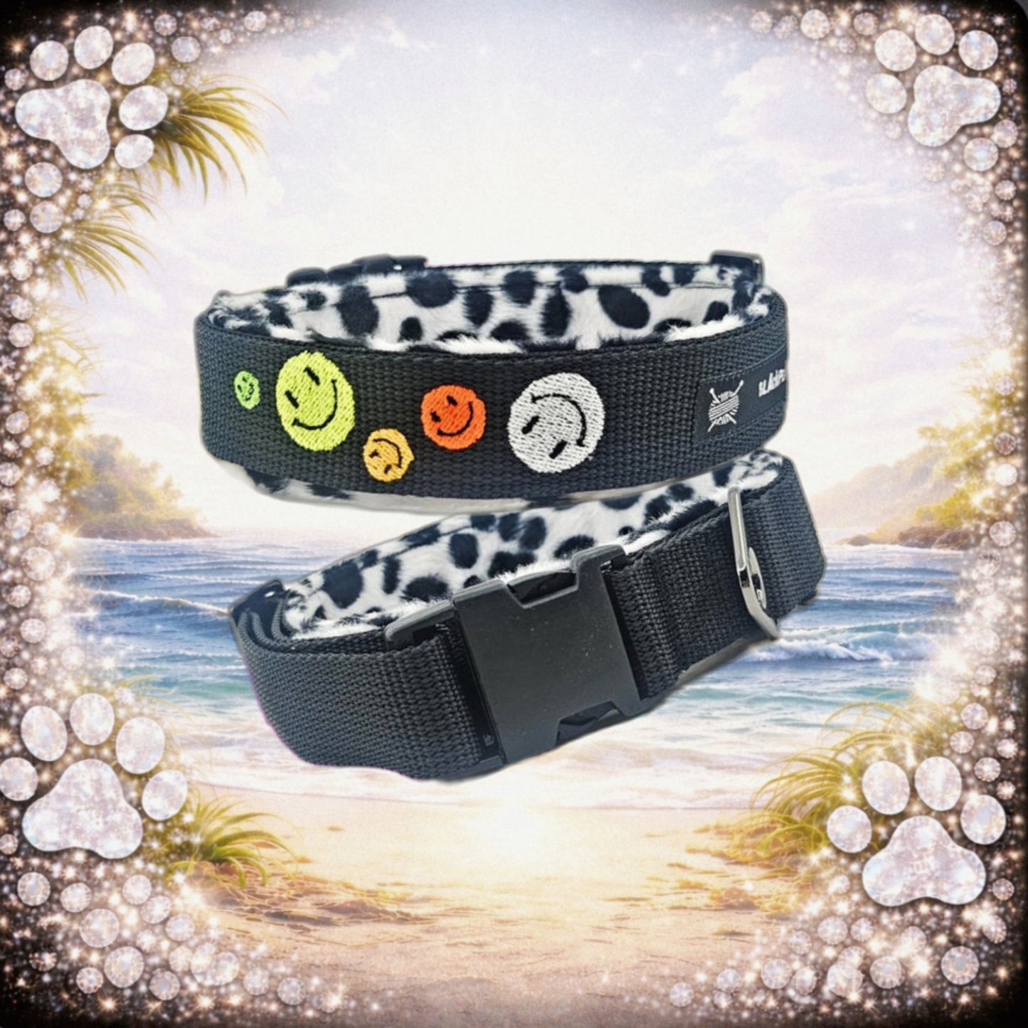 HALSBAND - COLORFUL SMILES 😎🐾 36–40 cm