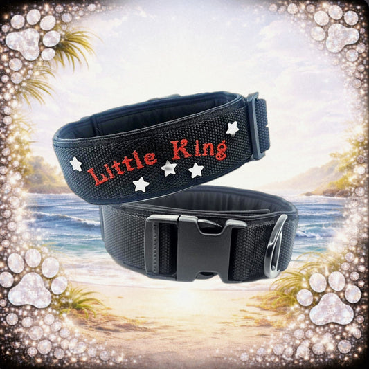 HALSBAND - WHITE STAR LITTLE KINGE 👑⭐ 43–51 cm