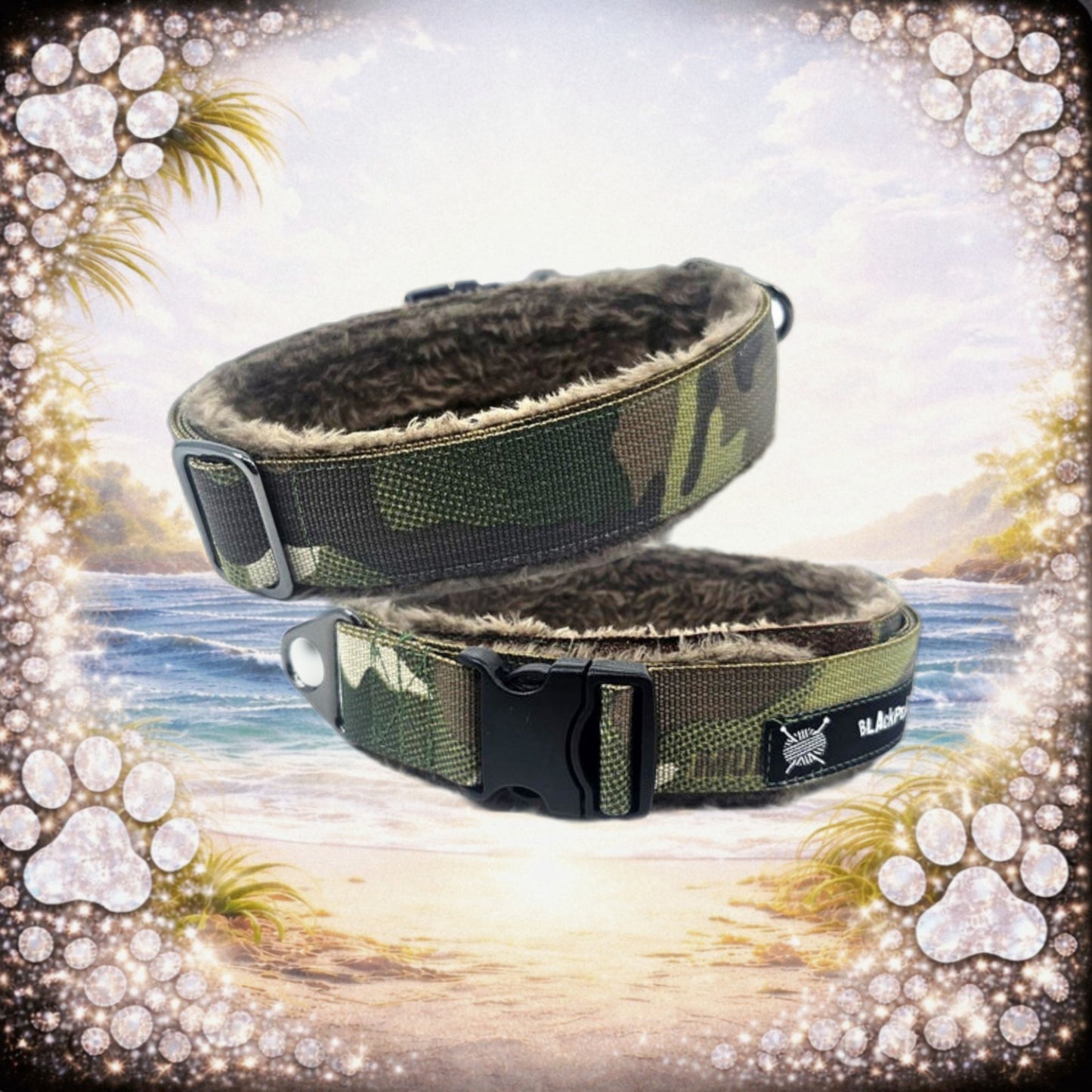 HALSBAND - CAMOUFLAGE LOOK🌿 29–38 cm