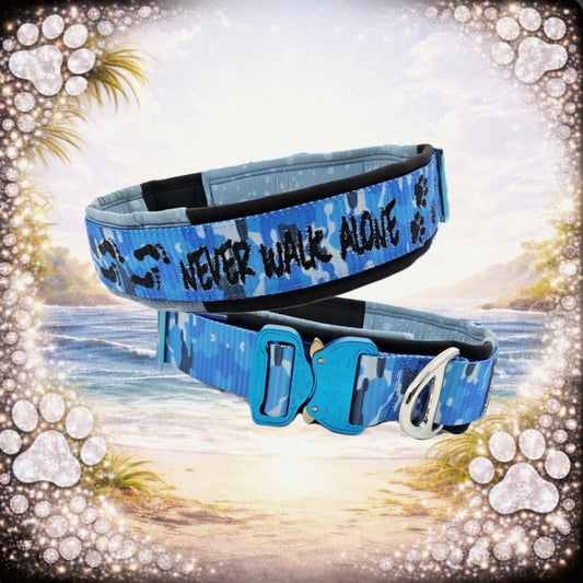 HALSBAND - NEVER WALK ALONE 🐾💙 50–56 cm
