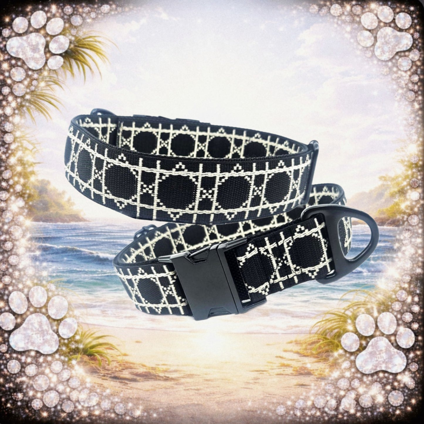 HALSBAND -  BLACK & WHITE GEOMETRIC 🖤🤍