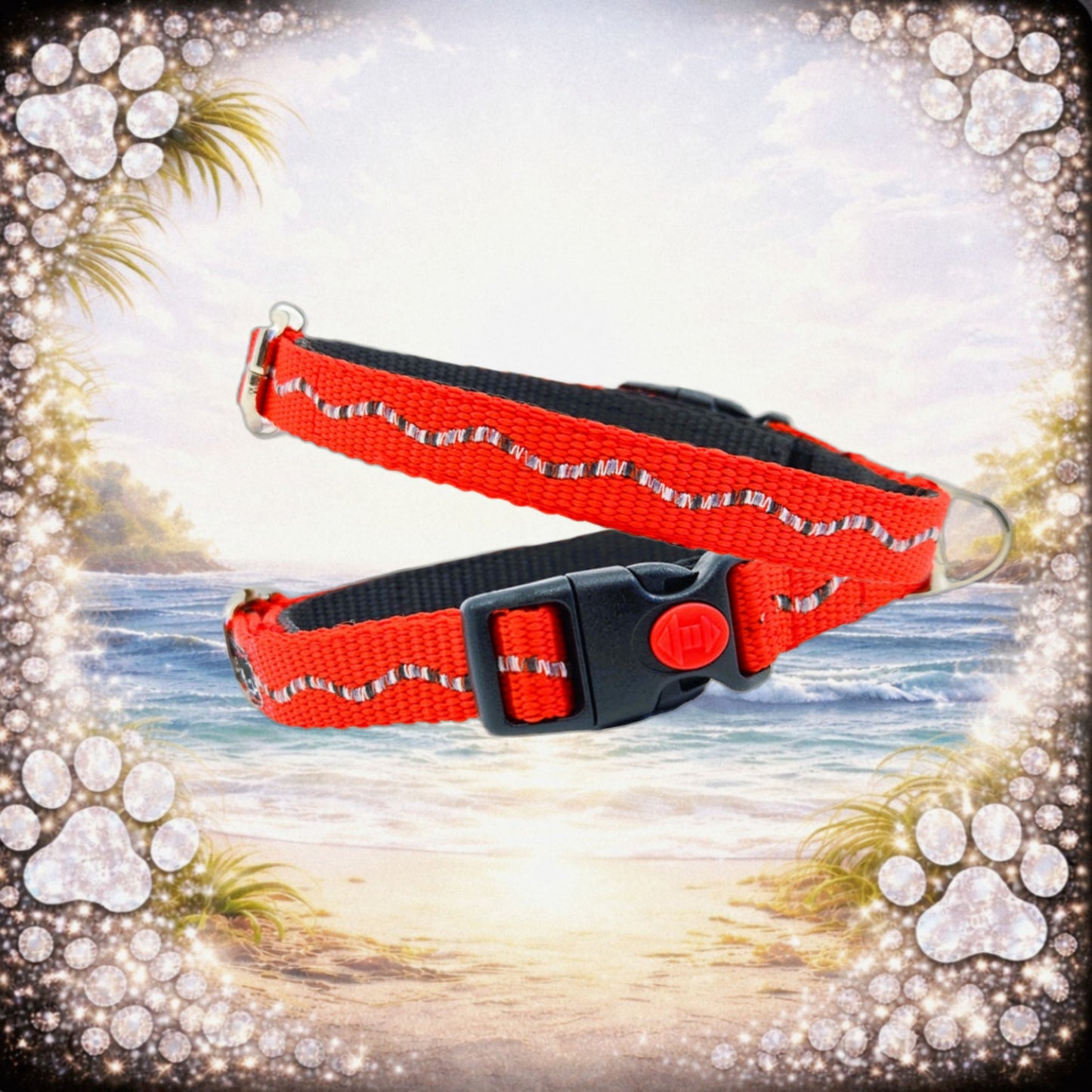 HALSBAND - Red Wave ❤️🐾