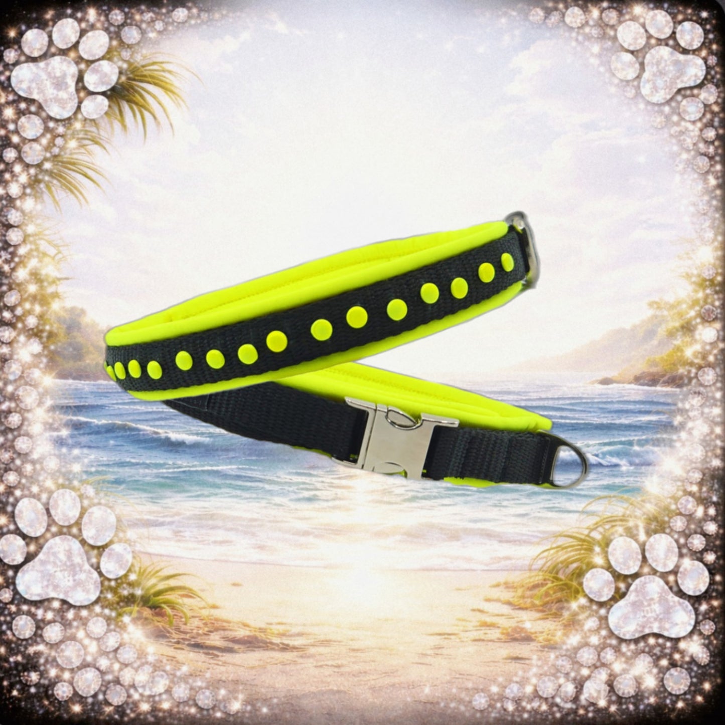 HALSBAND - Neon Star 💛🌟 36-42 cm