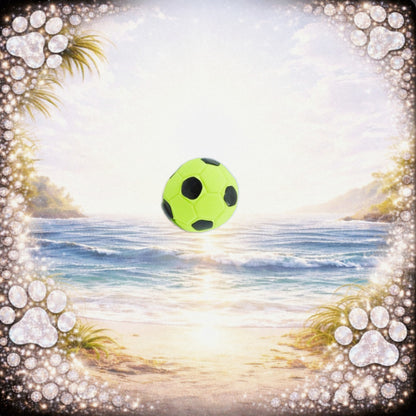 🔊 - Mini-Fussball aus Latex – grün/Schwarz, Ø 5 cm ⚽