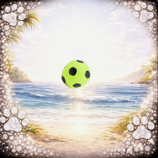 🔊 - Mini-Fussball aus Latex – grün/Schwarz, Ø 5 cm ⚽
