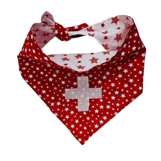 Halstuch - Swiss Star 2 🔴⚪ 44-51 cm